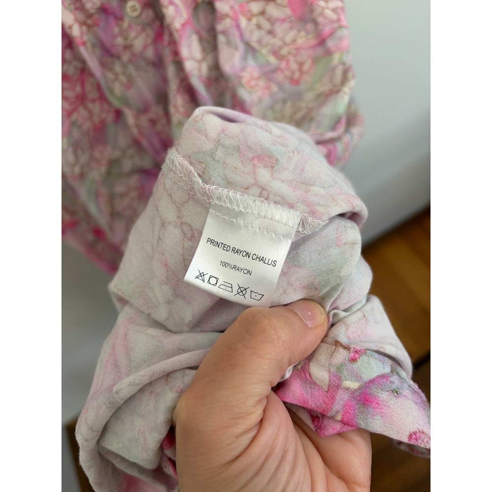 Taylor Tillman Liza Midi Ruffle Shirt Dress in Lavender Earth Size XS Oversized - Picture 7 of 9